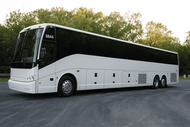exterior of Charter Bus Rental Meriden coach bus