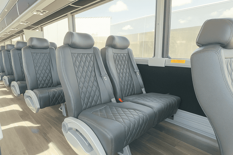 interior of Charter Bus Rental Meriden charter bus